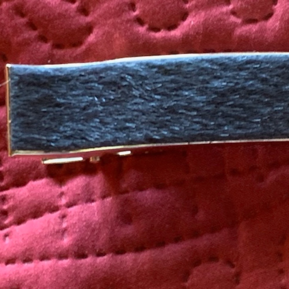 New Faux fur hair clip, blue , new silver, beautiful